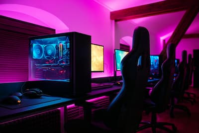 Abstrakcyjny plan stref gier w centrum EcomShift Store